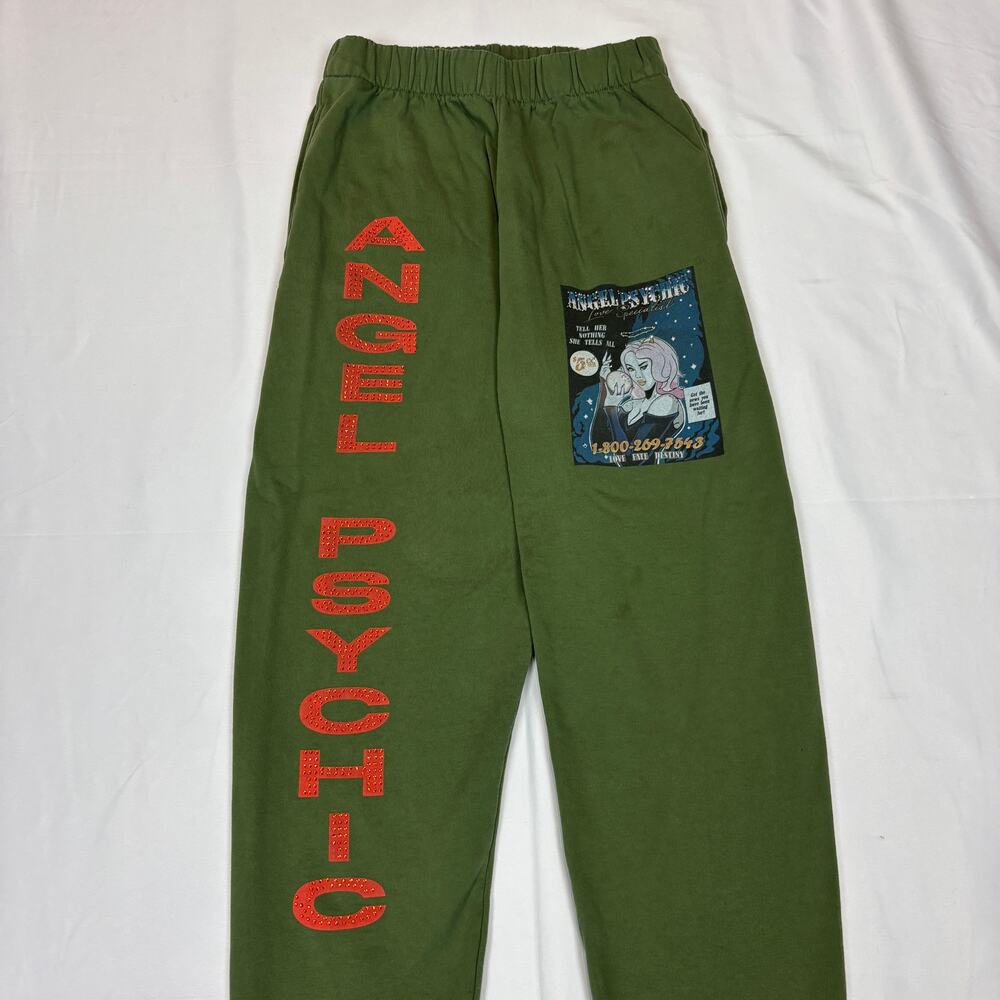 Boys Lie Angel Psychic V2 Sweatpants Olive Women's Small Loungewear Y2K - Picture 2 of 13